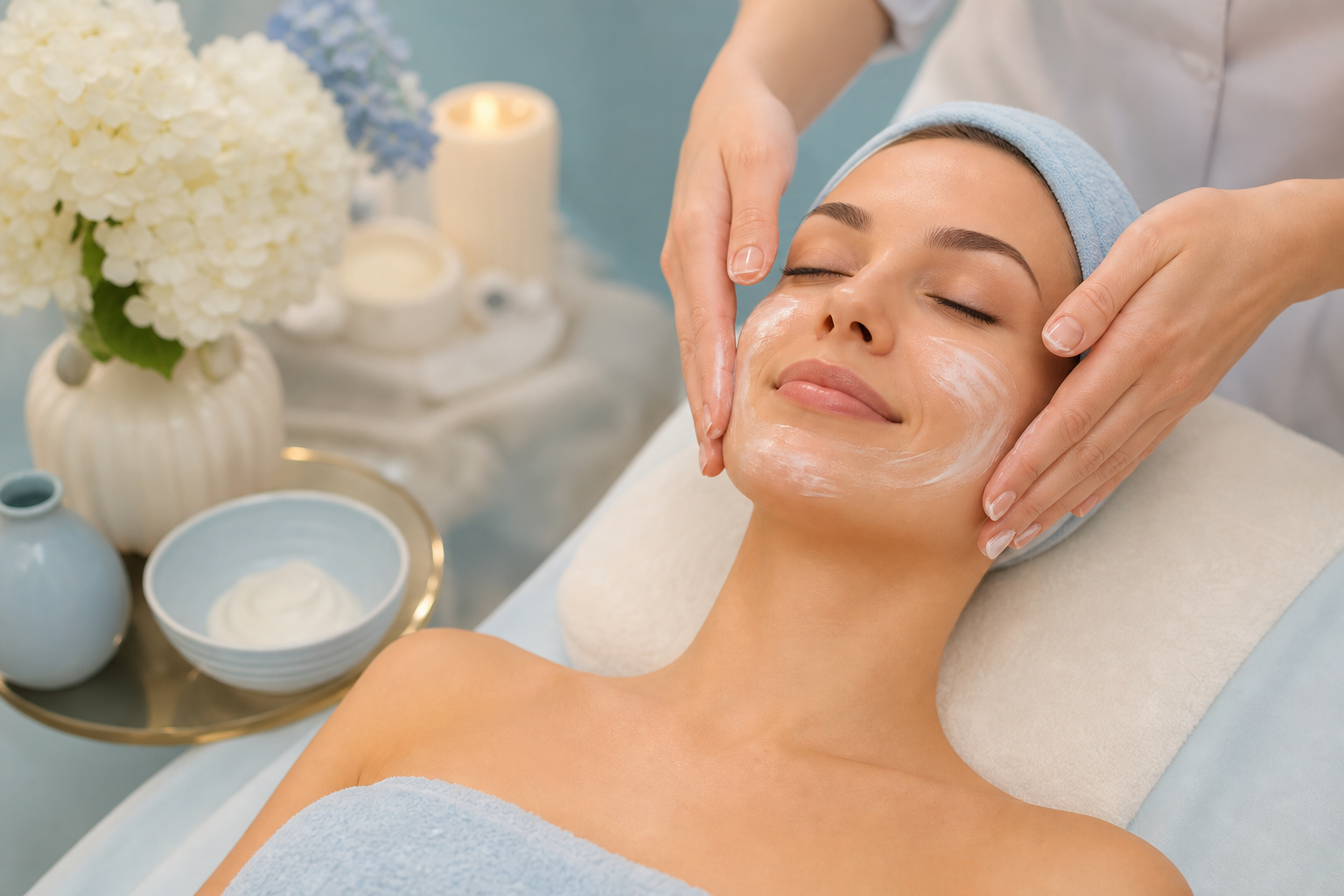 Facial spa treatment